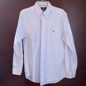 Vineyard Vines Pink & White Stripe Oxford